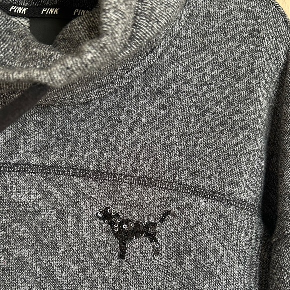 Pink Victoria’s Secret Women’s Sweater Pullover Cowl Neck Bling Sequins XS extra - Picture 4 of 7